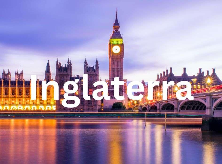 Intercambio Estidiantil Inglaterra vista del big ben desde el otro lado del támesis al atardecer